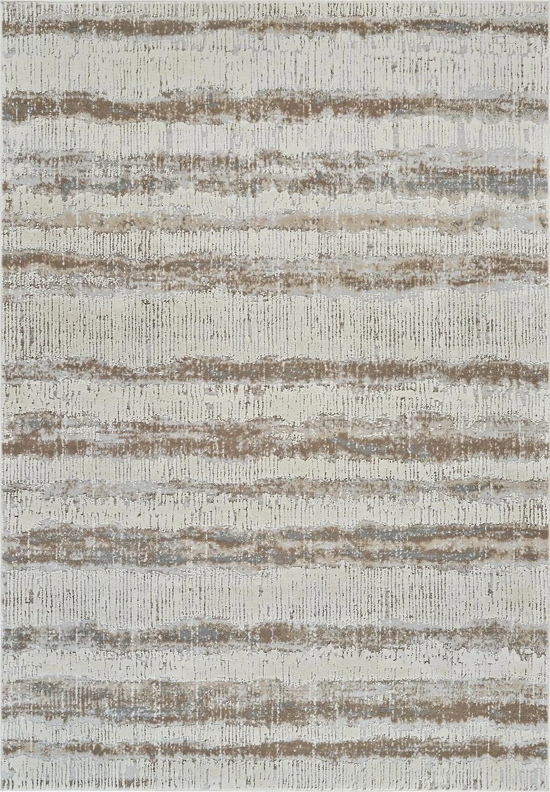 Rug Branch Nomad Abstract Indoor Area Rug, Beige Brown, Modern - Living Room, Bedroom, Dining Room