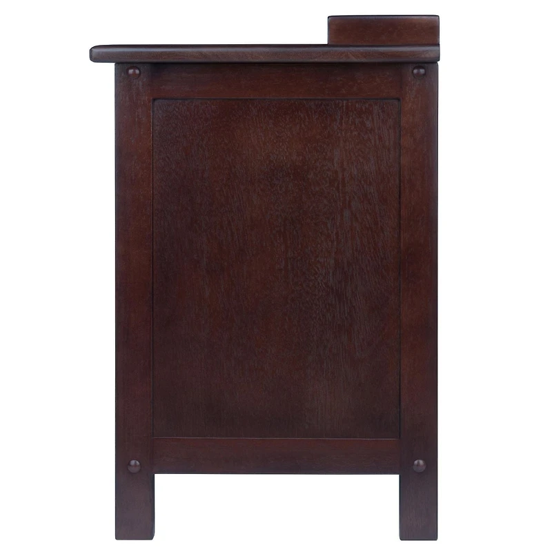 Banc de rangement Adriana 4pc avec paniers en noyer