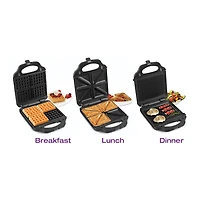 Salton XL 4-in-1 Panini Press, Grill, Sandwich & Waffle Maker, SM2001