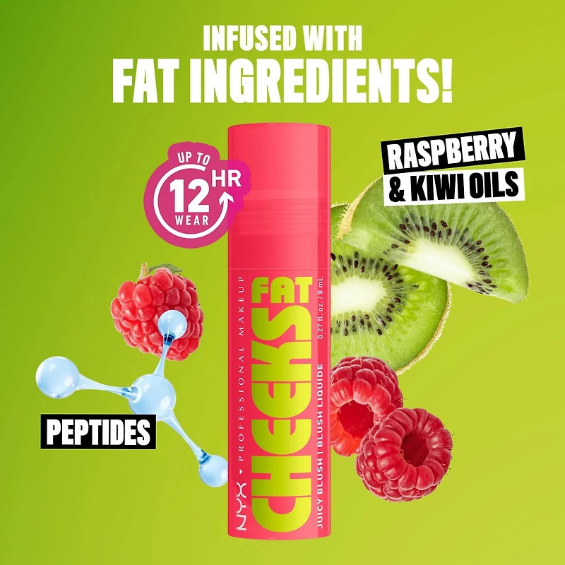 NYX Professional Makeup Fard à joues liquide Fat Cheeks Avec huiles et peptides