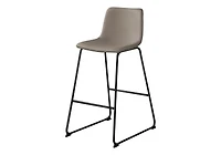 Monarch Specialties Chaise De Bureau, Hauteur Bar, Debout, Bureau, Travail, Pu D'aspect Cuir, Métal, Brun, Noir, Contemporain, Moderne