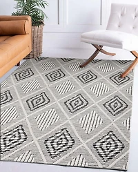 Tapis Mirage Marko crème et gris de 5 pi x 7 pi