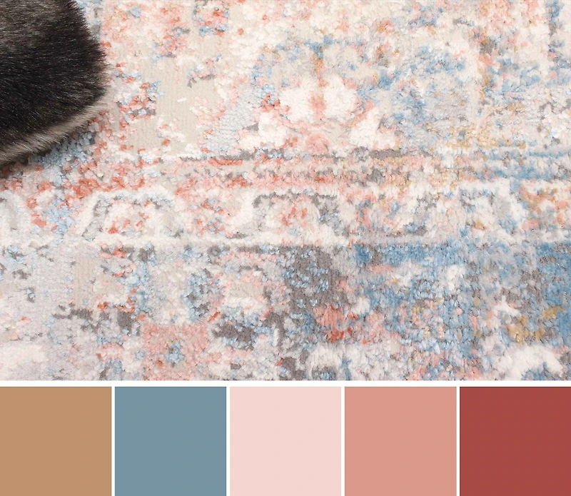 ECARPET Tapis Traditionnel Leila pour Salon, Chambre, Salle A Manger, Entrée, Couloir et Plus Encore.