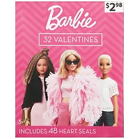 Barbie Valentine Card, 32 Count, Classroom Cards, Classroom Exchange Cards
