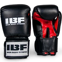 Iron Body Fitness Training Series Boxing Gloves - 8 oz. - Red & Black (IBF)