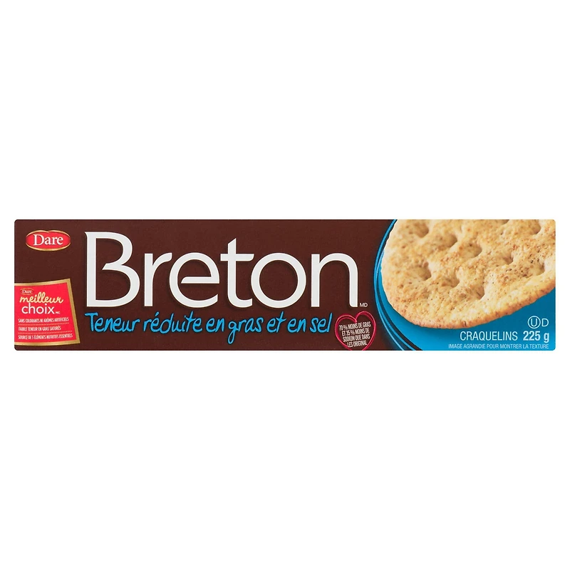 Breton Reduced Fat & Salt Crackers, Dare