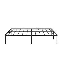 Mainstays Queen 14" Heavy Duty Steel Slat Platform Bed Frame with Storage Space Under Frame, No Box Spring Required, Black, Sizes Twin, Full, Queen