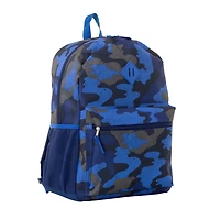 Jetstream 4pcs Full School Day Backpack set, Blue Camo