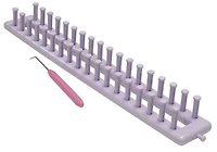 CRAFTING ESSENTIALS Long Knitting Loom Set 41 cm (16) with Hook & Needle