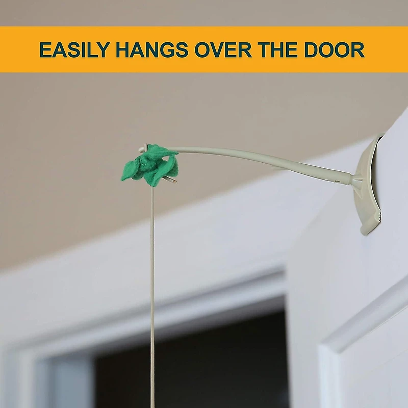 Pet Zone Play N Squeak Batting Practice Interactive Mouse Door Hanger Cat Toy