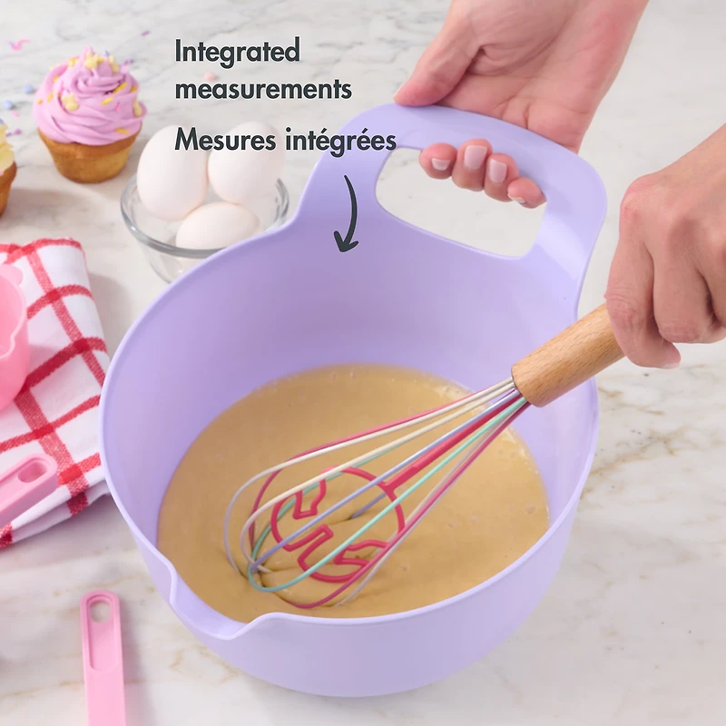 Way to Celebrate 3-Quart Kitchen Mixing Bowl in Soft Purple, Easter Baking Tool