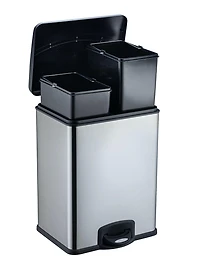 hometrends Stainless Steel Recycling Bin, 36 Litre