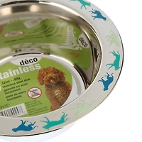 Van Ness Lightweight Decorated Stainless Steel Dog Dish
