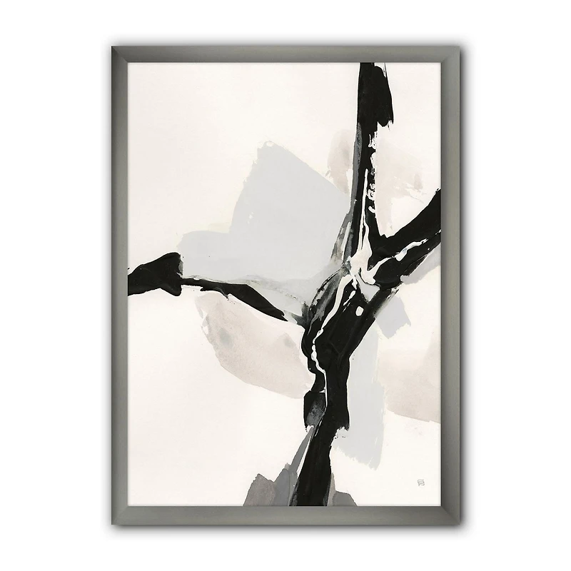 Designart Abstract Neutral III Framed Wall Art