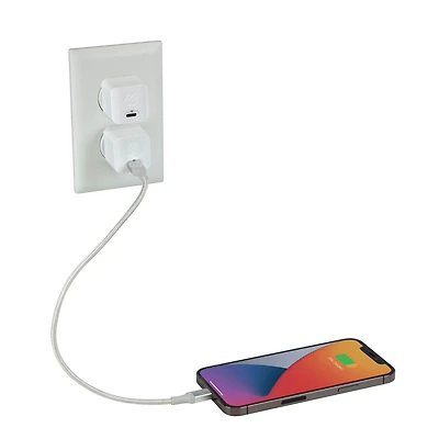 Scosche HPDC20WT-SP chargeur rapide USB-C Mini Cube PowerVolt 20 watts - blanc