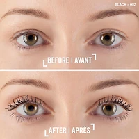 Rimmel Mascara hydrofuge Wonder'Fully Real, formule riche et crémeuse à base de kératine, des cils longs et fournis, 100% Sans Cruauté Longueur étonnante
