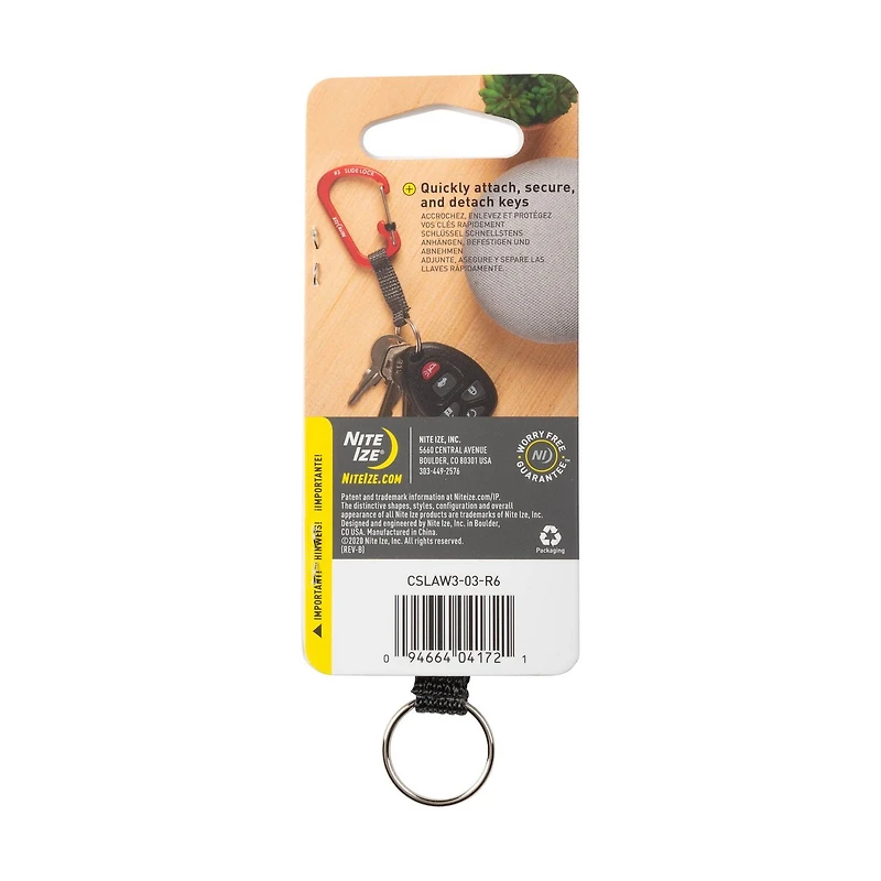 SlideLock® KeyRing Aluminum - Blue