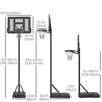 Soozier Cerceau de basket-ball portable, pour la piscine ou l'arrière-cour, pour les jeunes et les adultes