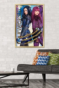 Disney Descendants 2 - Wicked Wall Poster, 14.725" x 22.375" Framed
