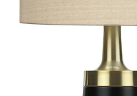 Monarch Specialties Lighting, 28"h, Table Lamp, Black Metal, Beige Shade, Contemporary