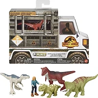 ​Jurassic World Dominion Carnotaurus Clash Multipack with 5 Mini Figures, Toy Gift Set and Collectible