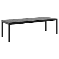Mainstays Cobble Hill Steel Outdoor Extendable Dining Table, Black
