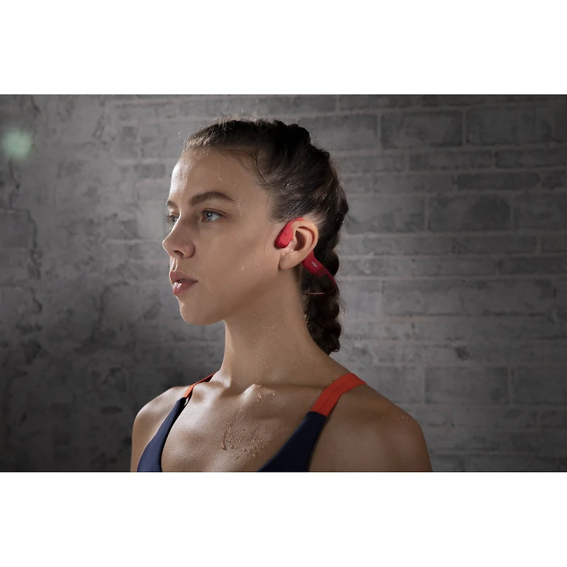 Shokz - OpenRun, Bone Conduction Sports Headphones, Red
