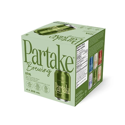 Partake - IPA, 4 x 355 mL canettes Bière artisanale sans alcool