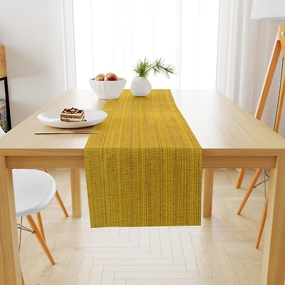chemin de table en coton classique décontracté Fabstyles, tissé lavable pour salle à manger, cuisine, café et patio