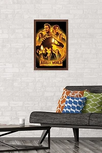 Jurassic World: Dominion - Group One Sheet Wall Poster, 14.725" x 22.375" Framed