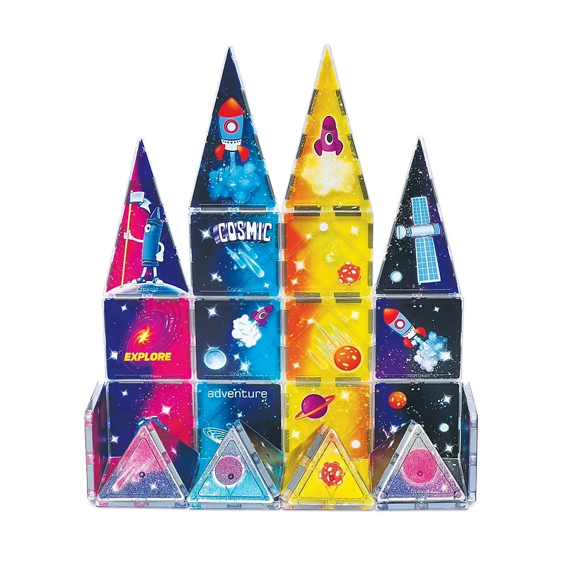 CREATEON Crayola Cosmic Magnetic Tile 24 Pc Ensemble