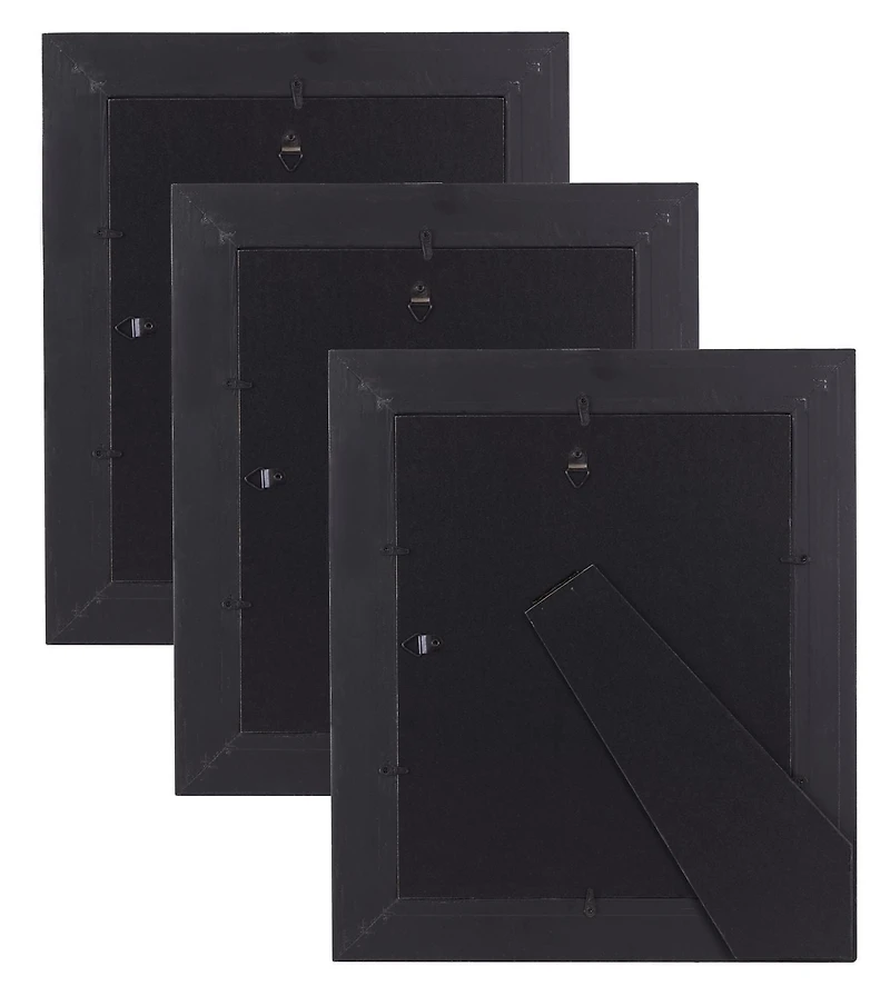 kieragrace KG Jean Photo Frame – 5-Inch by 7-Inch, Distressed Metal Effect Wood, 3-Pack