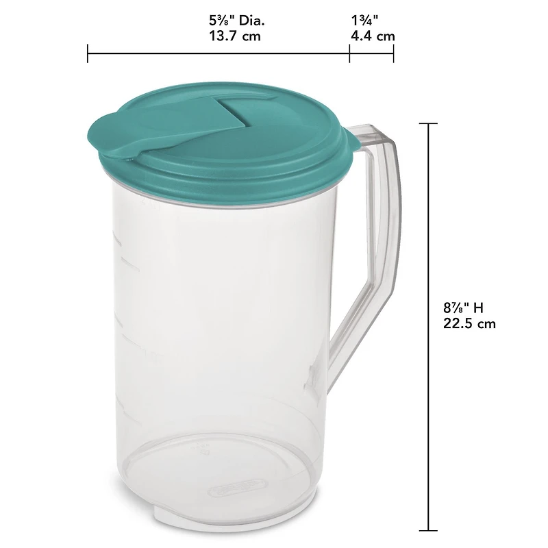 Sterilite Pichet Rond 1.9L- Aqua