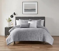 Home Trends 5-Piece Silver Floral Comforter Set, HOME TRENDS PL HT FLORAL CSET KING