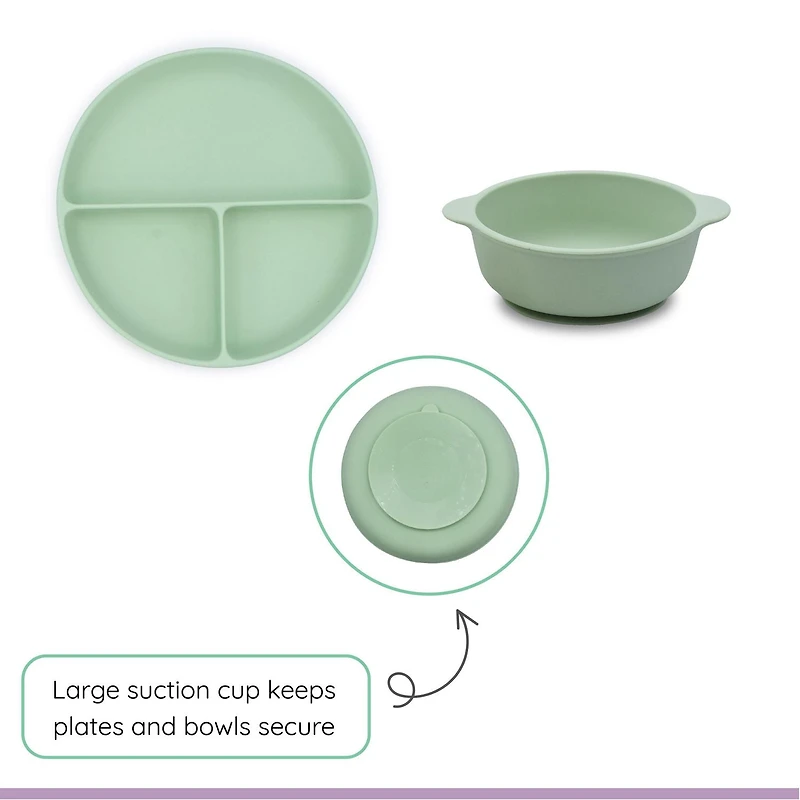 100% Silicone 10 Piece Feeding Set, Feeding Set