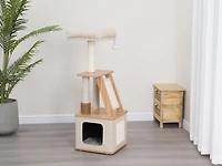 Vibrant Life 42" 3-Level Cat Tree with Base Condo, Top Perch, Scratching Mats, Laminated Board Steps