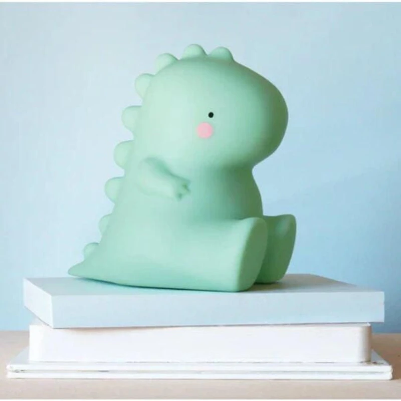 A Little Lovely Company - Veilleuse Sans Fil - Forme de T-rex - Lumière Douce pour un Sentiment de Sécurité - Sans Fil et Portable - Parfaite pour les Chambres d'Enfants