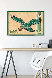 NFL Philadelphia Eagles - Retro Logo 14 Wall Poster, 22.375" x 34" Framed