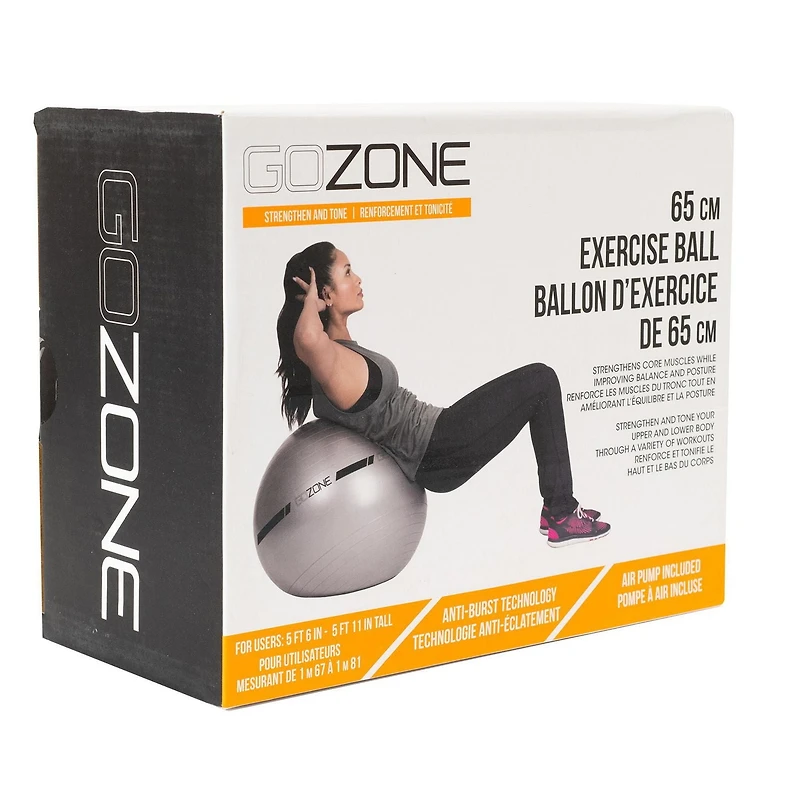 GoZone Exercise Ball, Hand pump included