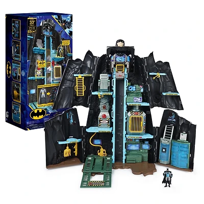 Batman, Bat-Tech Batcave, Giant Transforming Playset with Exclusive 4” Batman Figure and Accessories, Kids Toys for Boys Aged 4 and Up, Batman, Bat-Tech Batcave