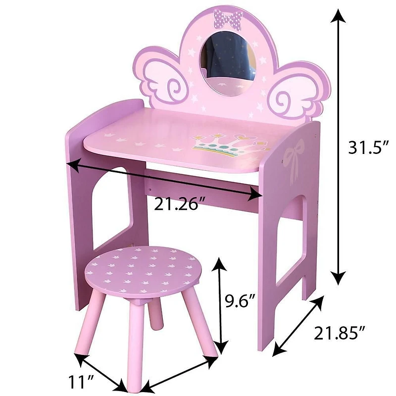 Ensemble de coiffeuse licorne
