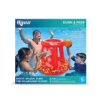 Aqua Leisure Dunk & Pass Inflatable Hoop and Football Toss Pool Toy