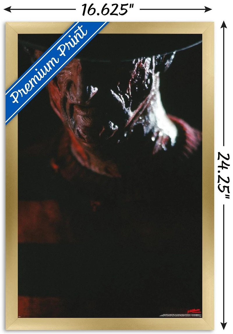 A Nightmare on Elm Street - Freddy Portrait Wall Poster with Magnetic Frame, 22.375" x 34"