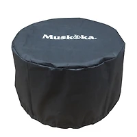 Foyer à bois sans fumée en acier inoxydable de 19,5 po Muskoka avec housse protectrice Foyer à bois sans fumée de 19,5 po
