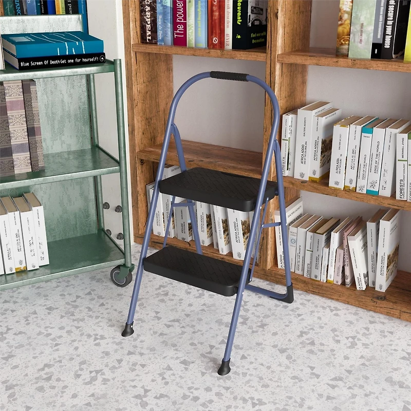 COSCO 2-Step BIG Step Step Stool, Steel, 225 lb. Capacity (Navy)