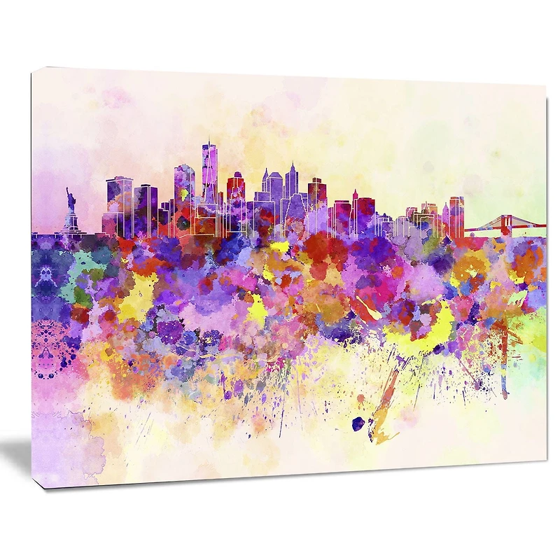 Design Art La Ligne D'Horizon De New York Art Sur Toile