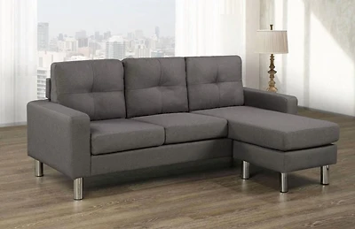 Sandra Sectional, Gris Foncé
