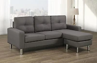 Sandra Sectional, Gris Foncé