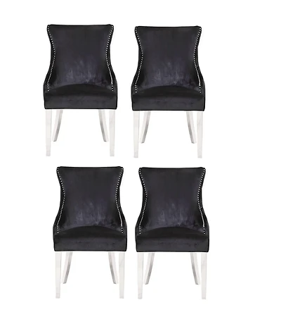 Chaises Stonefort noires (Plata Import)