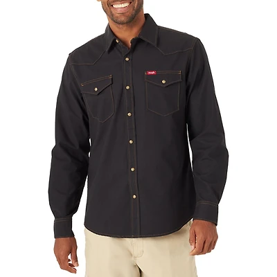Wrangler Chemise en Toile À Manches Longues Pour Homme